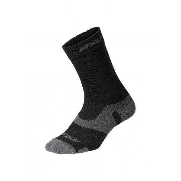 2XU Vectr Merino L.Cush Crew Socks (BLK/TTM)