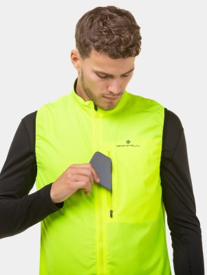 Ronhill Mens Core Gilet - férfi (Fluo Yellow/Black) kép