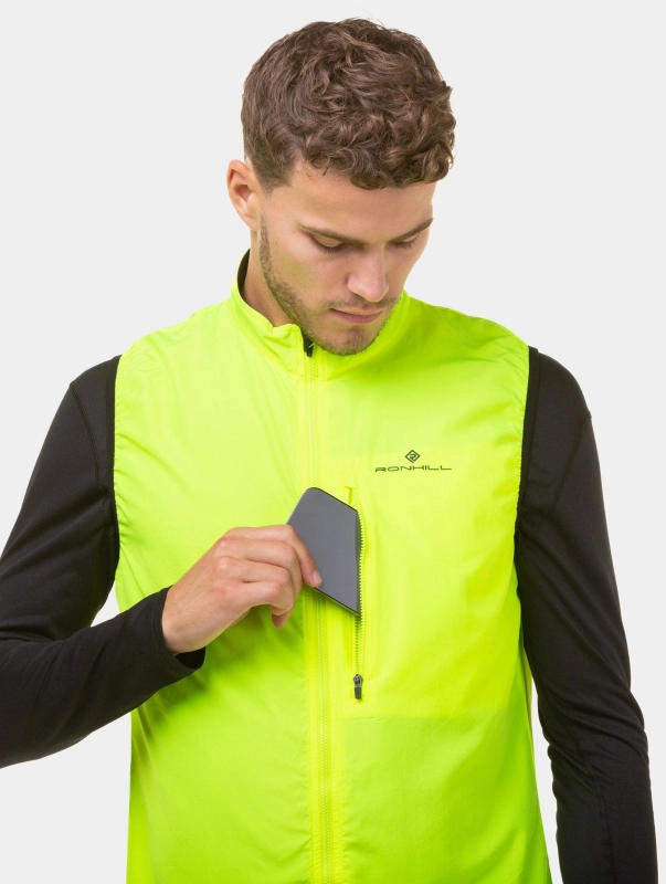 Ronhill Mens Core Gilet - férfi (Fluo Yellow/Black)