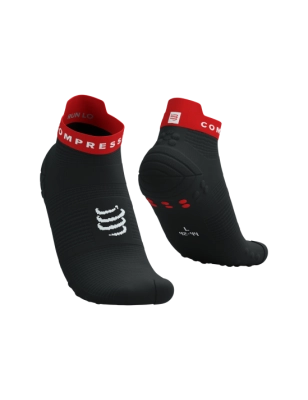 CompresSport Pro Racing Socks V4.0 Low - Black/Core Red (9017) kép