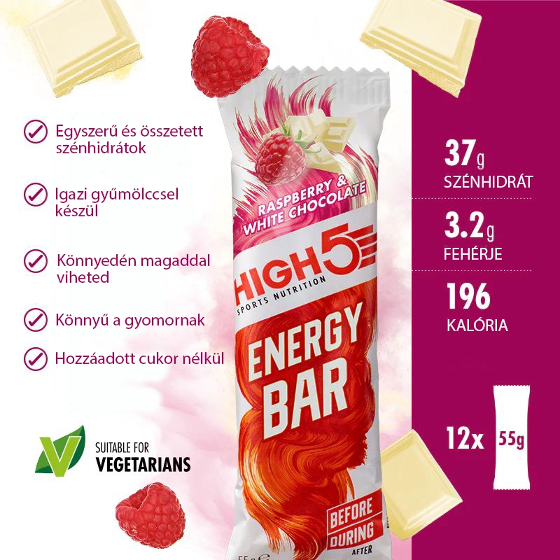 High5 - Energy Bar - Málna/Fehércsoki