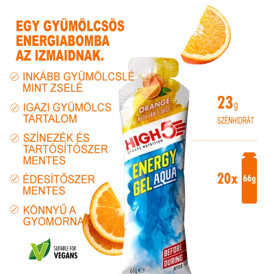 High5 Energy Gel Aqua 60ml Narancs kép