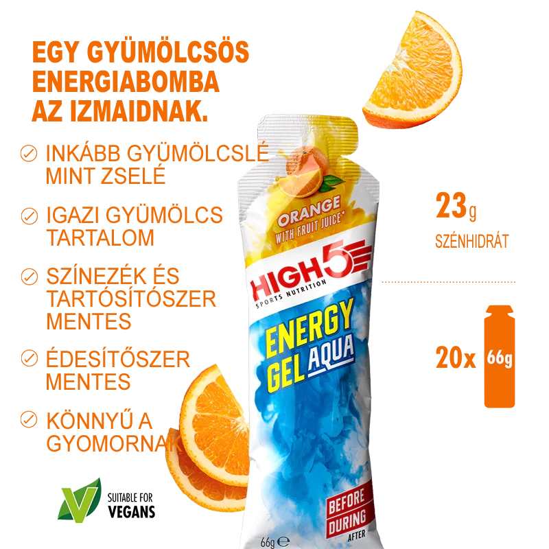 High5 Energy Gel Aqua 60ml Narancs