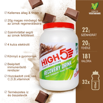 High5 Recovery Drink (32x) 1.62kg Csokoládé kép