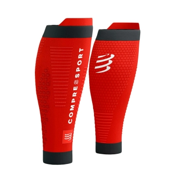 CompresSport R2 3.0 Compression Calf Sleeves - Red/Black kép