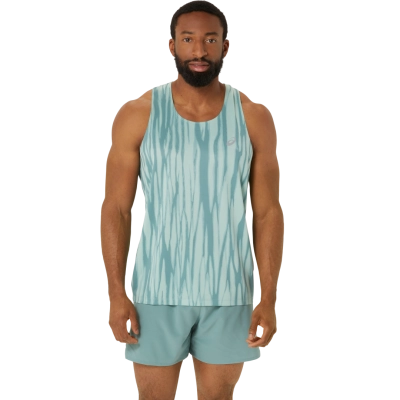 Asics Road All Over Print Singlet - férfi (300) kép