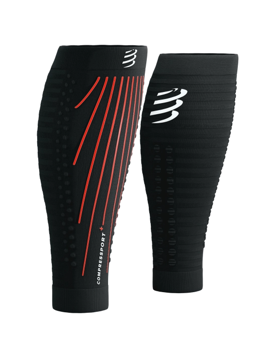 CompresSport R2 Aero Calf Sleeves (Black/Red)