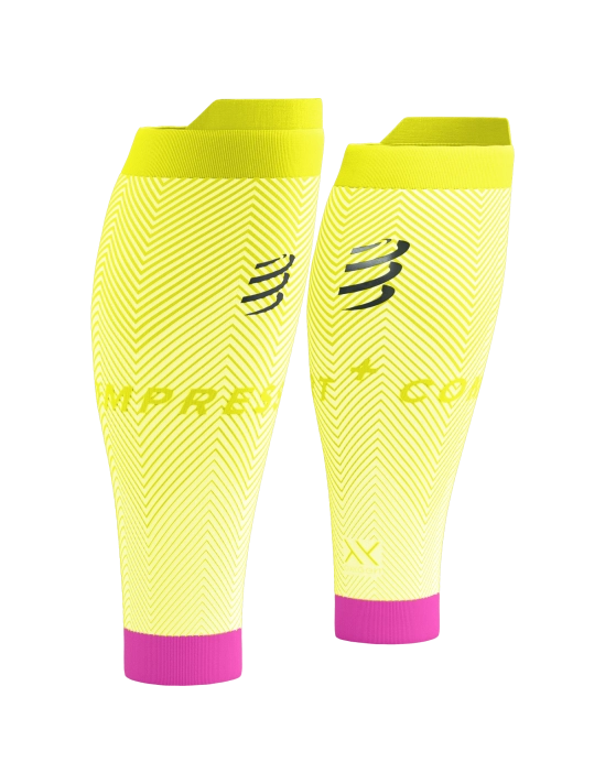 CompresSport R2 Oxygen Calf Sleeves (Safe Yellow)