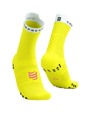 CompresSport Pro Racing Socks V4.0 High (Safe Yellow/White) kép