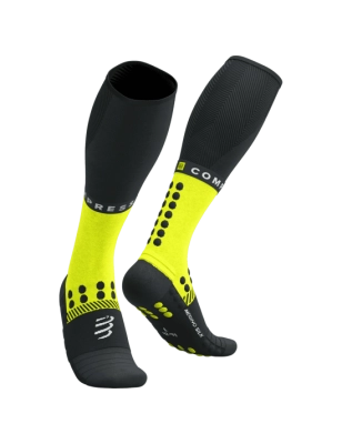 CompresSport Full Socks Winter Run (Black/Safety Yellow) kép