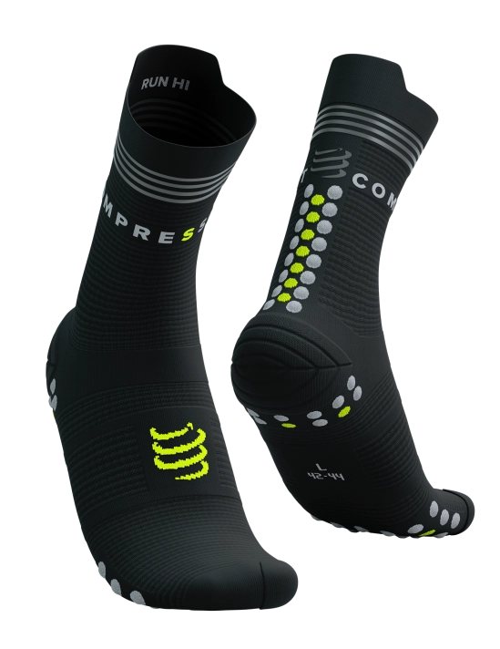 CompresSport Pro Racing Socks V4.0 High Flash (Black/Fluo Yellow)