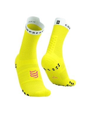 CompresSport Pro Racing Socks v4.0 High - Safe Yellow/White kép