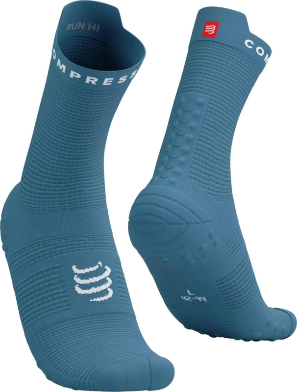 CompresSport Pro Racing Socks v4.0 High - Niagara Blue/White