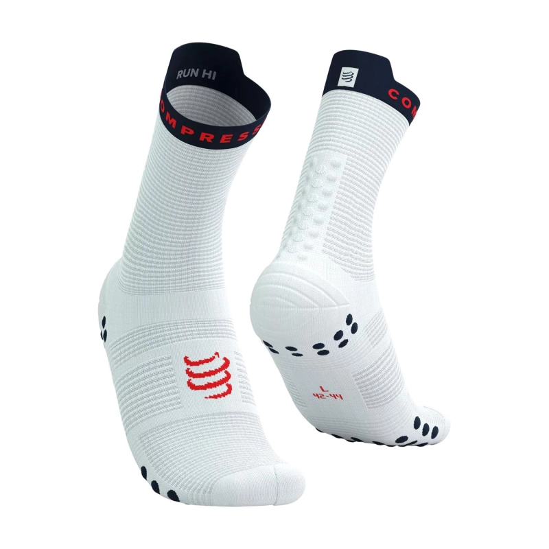 CompresSport Pro Racing Socks v4.0 High - White/Blues