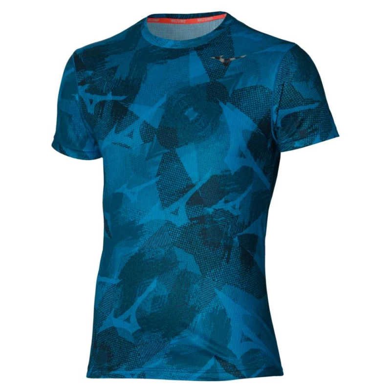 Mizuno Aero Tee Mykonos Blue - férfi (24)