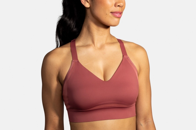 Brooks Drive Interlace Run Bra - női (Terracotta)