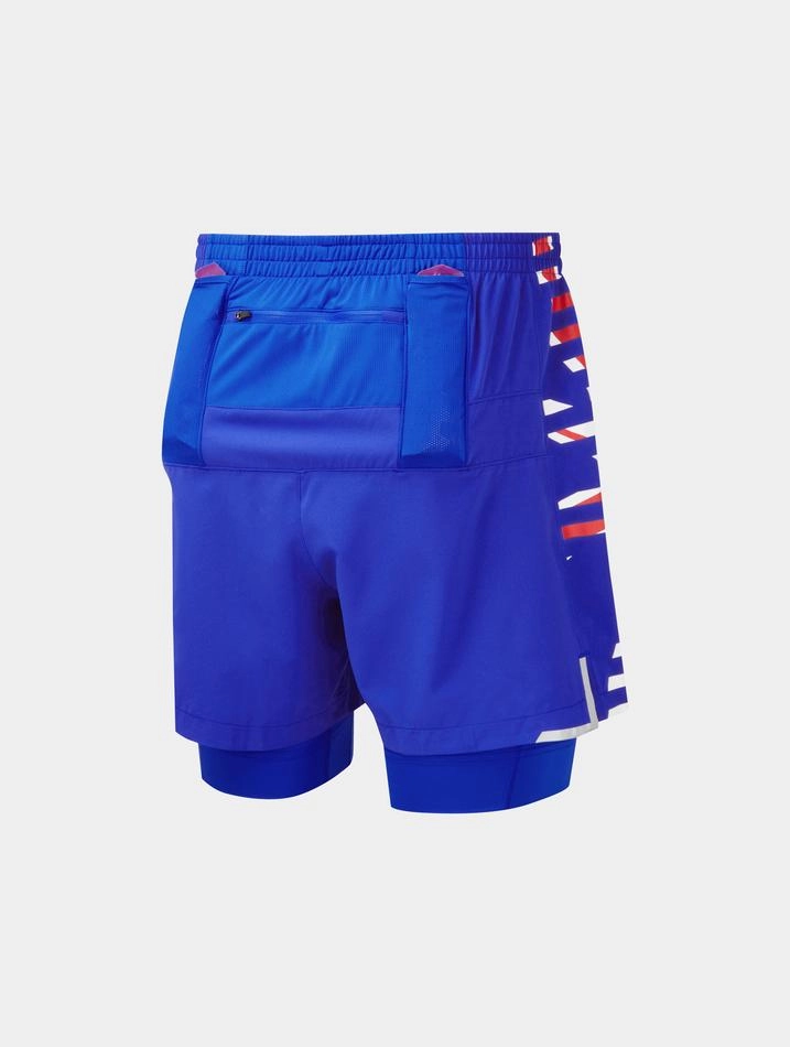 Ronhill Tech Marathon Twin Short - férfi (Azurite/White)