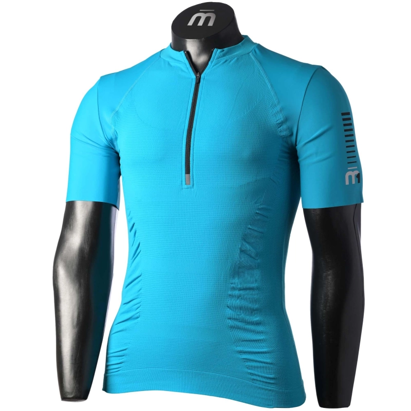 Mico Half SLVS Zip Neck Shirt M1 Trail - férfi (768)