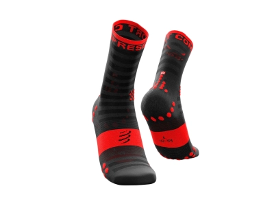 CompresSport Pro Racing Socks v3.0 Ultralight Run High -  (Black/Red) kép