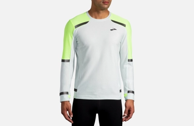 Brooks Carbonite Long Sleeve - férfi (IcyGrey/Nightlife) kép