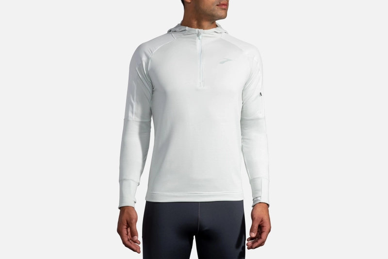 Brooks Notch Thermal Hoodie - férfi (Icy Grey)