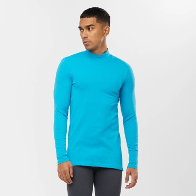 Salomon SNTIAL WARM LS TOP M - férfi (Barrier Reef) kép