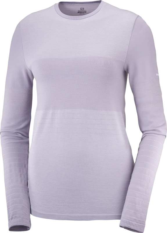 Salomon SNTIAL WOOL LS TOP W - női (Lavender Gray)