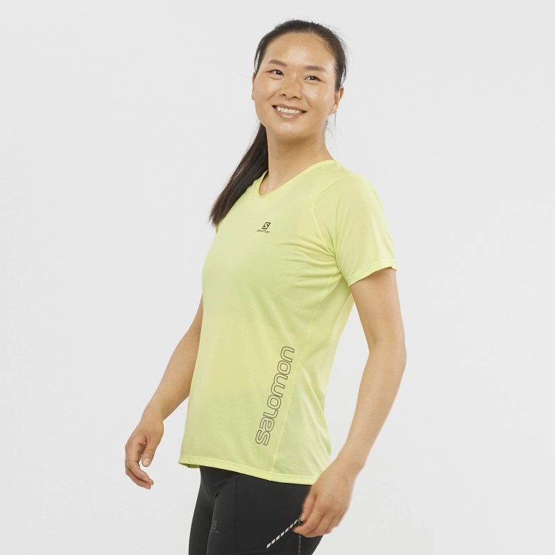 Salomon Sense Aero SS Tee W - női (Sunny Lime)