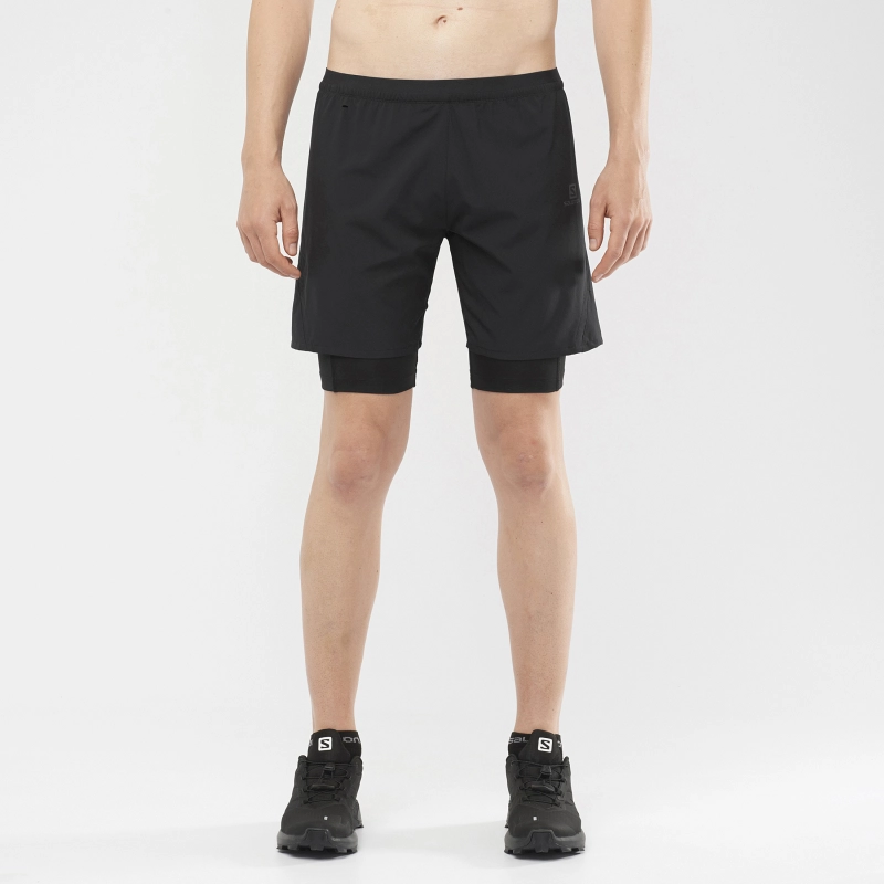 Salomon Cross Twinskin Shorts M - férfi (Black)