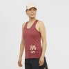 Salomon Cross Run Graphic Tank W - női (Cabernet/Heather)