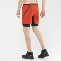 Salomon Cross Twinskin Shorts M - férfi (Fiery Red) thumbnail