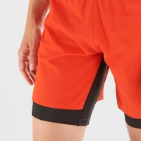 Salomon Cross Twinskin Shorts M - férfi (Fiery Red) thumbnail