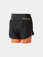 Ronhill Womens Tech Ultra Twin Short - női (Black/Peach) thumbnail