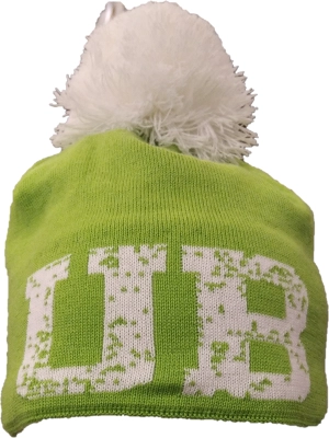 UB Green/White Knitted Beanie with Pompom -  (Green/White) kép