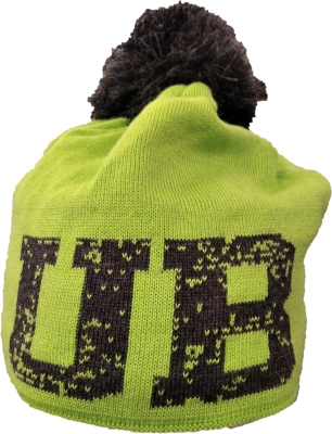 UB Green/Black Knitted Beanie with Pompom -  (Green/Black) kép
