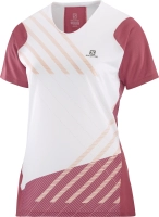 Salomon Sense Aero SS Tee W - női (Wht/EarthRed/Apricot) thumbnail