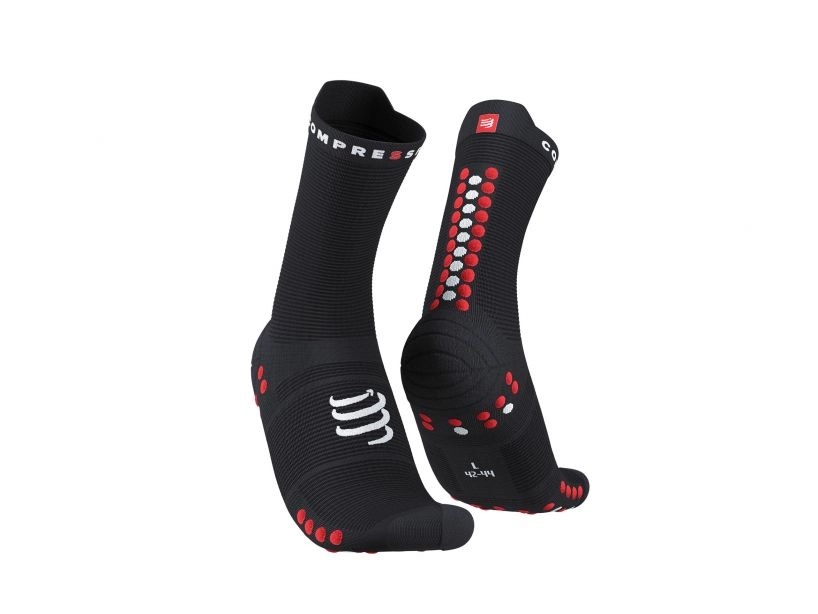 CompresSport Pro Racing Socks V4.0 Quarter - Black/Red (906)