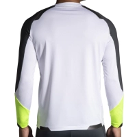 Brooks Run Visible Long Sleeve - férfi (White/Asphalt/Nightlife) thumbnail