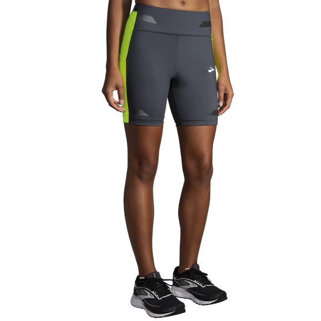 Brooks Run Visible 6 Short Tight - női (Asphalt/Nightlife)