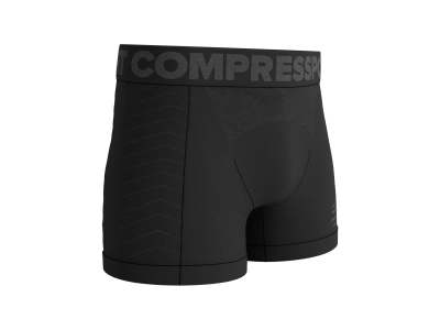 CompresSport Seamless Boxer Man - Black/Grey - férfi kép