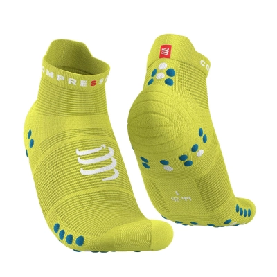 CompresSport Pro Racing Socks V4.0 Low - Primerose/Fjord Blue - (707) thumbnail