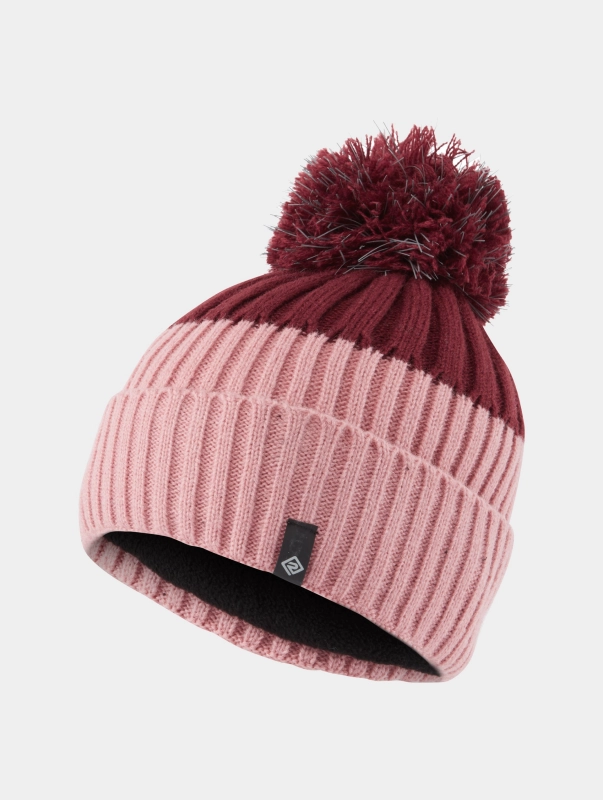 Ronhill Bobble Hat - Blush/Cabernet