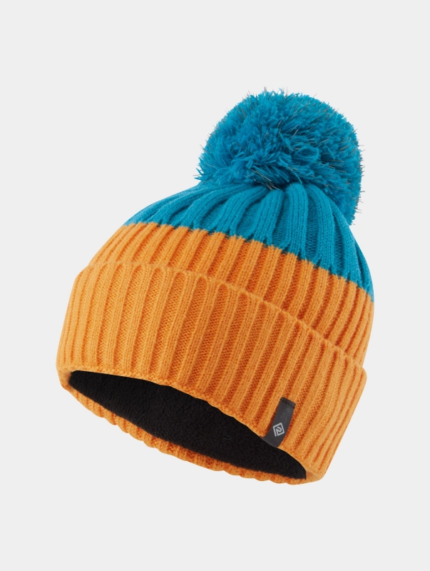 Ronhill Bobble Hat - Mango/Kingfisher