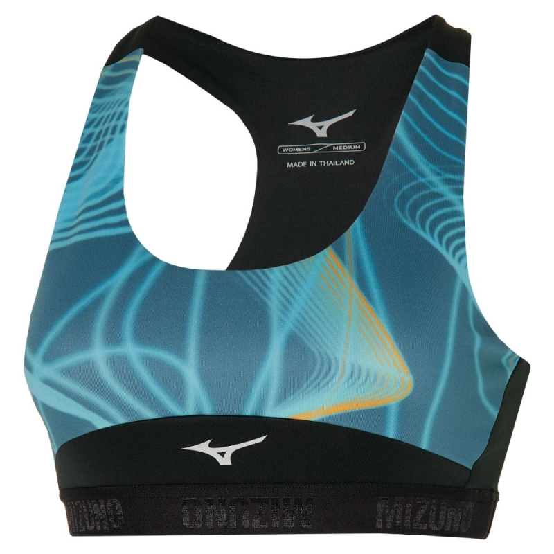 Mizuno Alpha Graphic Bra - Copen Blue - női (22)