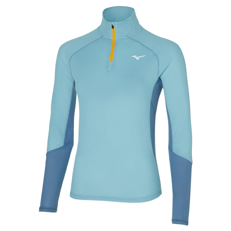 Mizuno Dryaeroflow LS tee - Milky Blue - női (23)