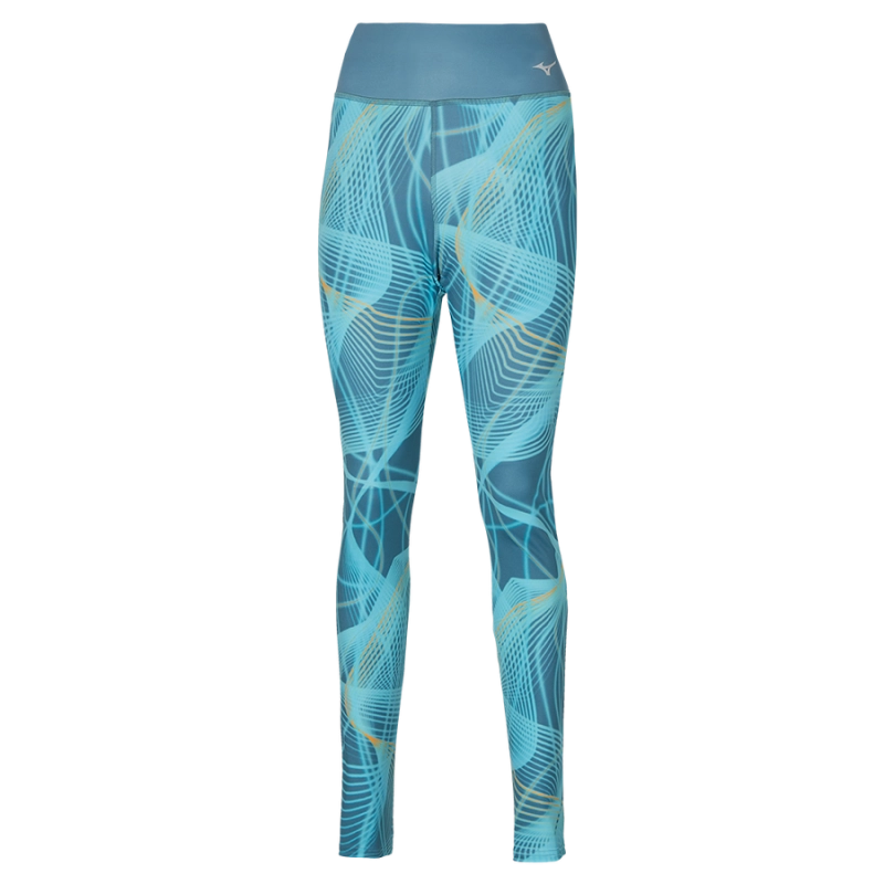 Mizuno Printed Tights - Copen Blue - női (22)