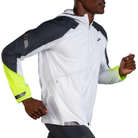 Brooks Run Visible Convertible Jacket - White/Asphalt/Nightlife - férfi thumbnail