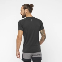 Salomon Cross Run SS Tee M - Deep Black - férfi thumbnail