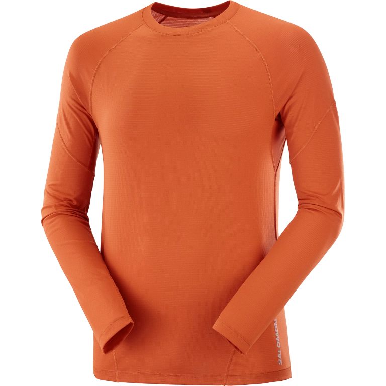 Salomon Cross Run LS Tee M - Burnt Ochre - férfi