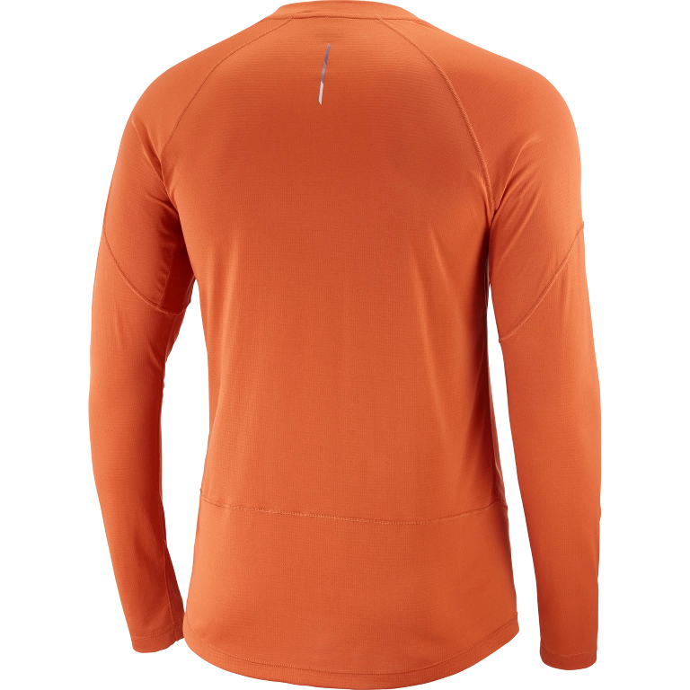 Salomon Cross Run LS Tee M - Burnt Ochre - férfi